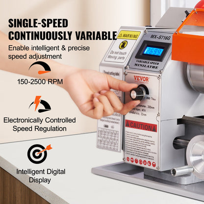Mini Metal Lathe Machine, 180 x 400 mm, 800W Precision Benchtop Power Metal Lathe, 150-2500 RPM Continuously V952-BZDMNJSCCSFWSEYI0V3