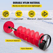 Ice Drill Auger, 8"" Diameter Nylon Ice Auger, 39"" Length Ice Auger Bit,Auger Drill with 11.8"" Extension V952-BZHSNLYC39348TWTLV0