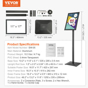 Pedestal Sign Holder Adjustable Poster Stand 11 x 17 Inch Metal Base V952-BZJJSDZJCZCGJFCLWV0