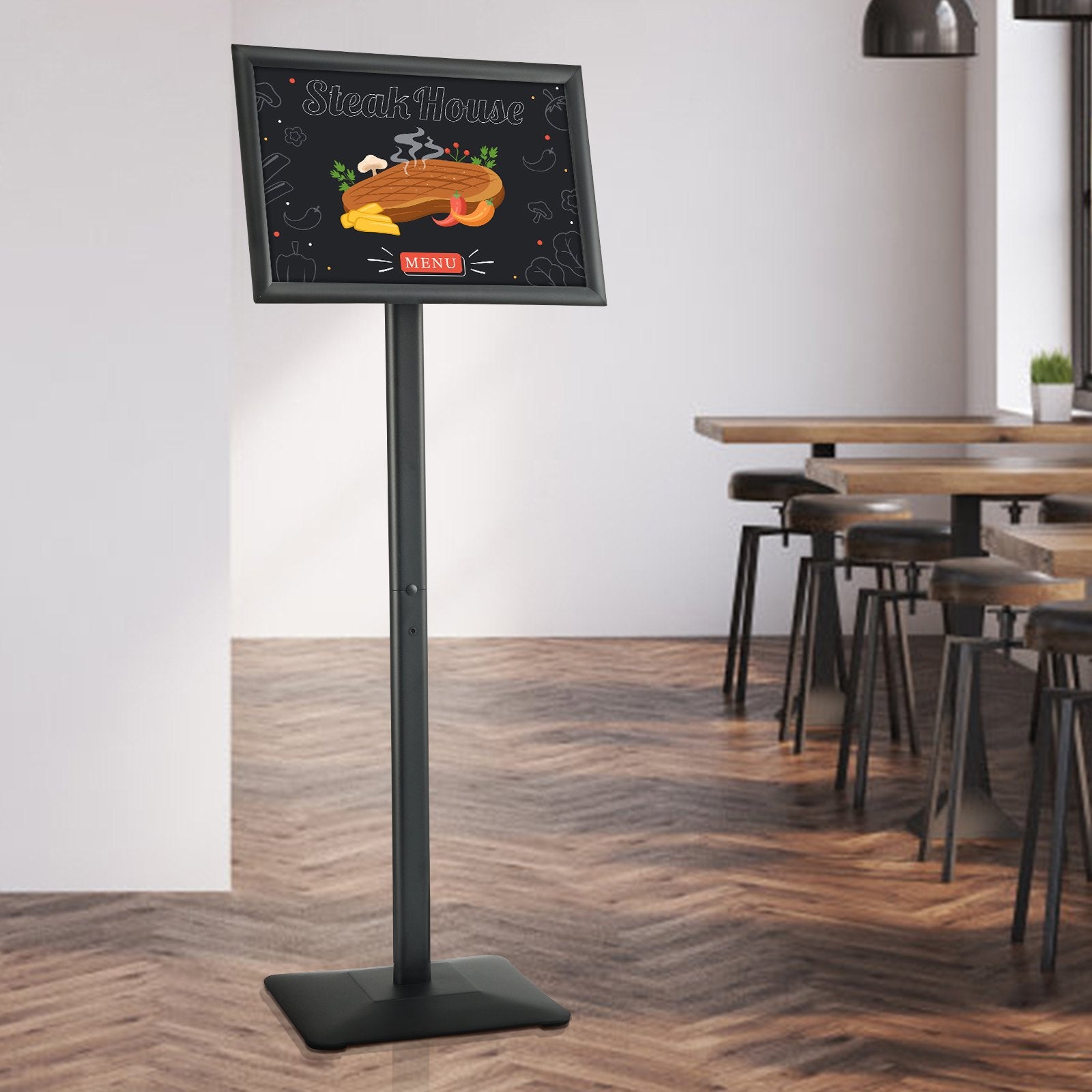 Pedestal Sign Holder Adjustable Poster Stand 11 x 17 Inch Metal Base V952-BZJJSDZJCZCGJFCLWV0