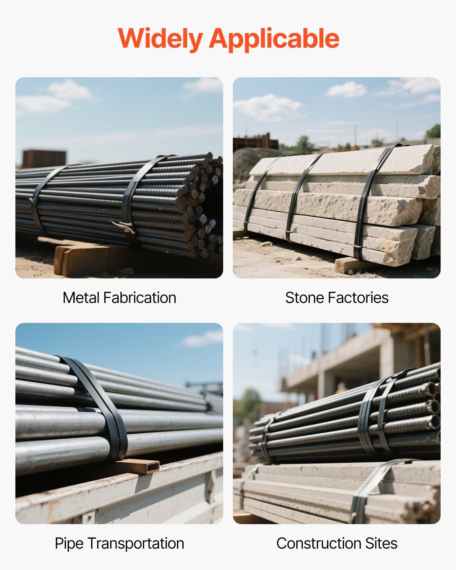 Steel Strapping Coil, 19 mm x 0.55 mm x 91 m, Metal Strapping Banding Roll Withstands Harsh Environment, V952-BZKZDGD34INCA7655001V0
