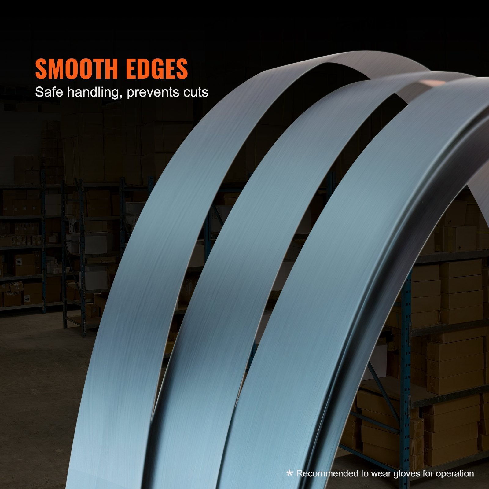 Packaging Steel Strapping Roll, 500 m Length x 19 mm Width x 0.55 mm Thickness, 770 kg Break Strength, Heavy V952-BZKZDGD34YC17YHGVV0