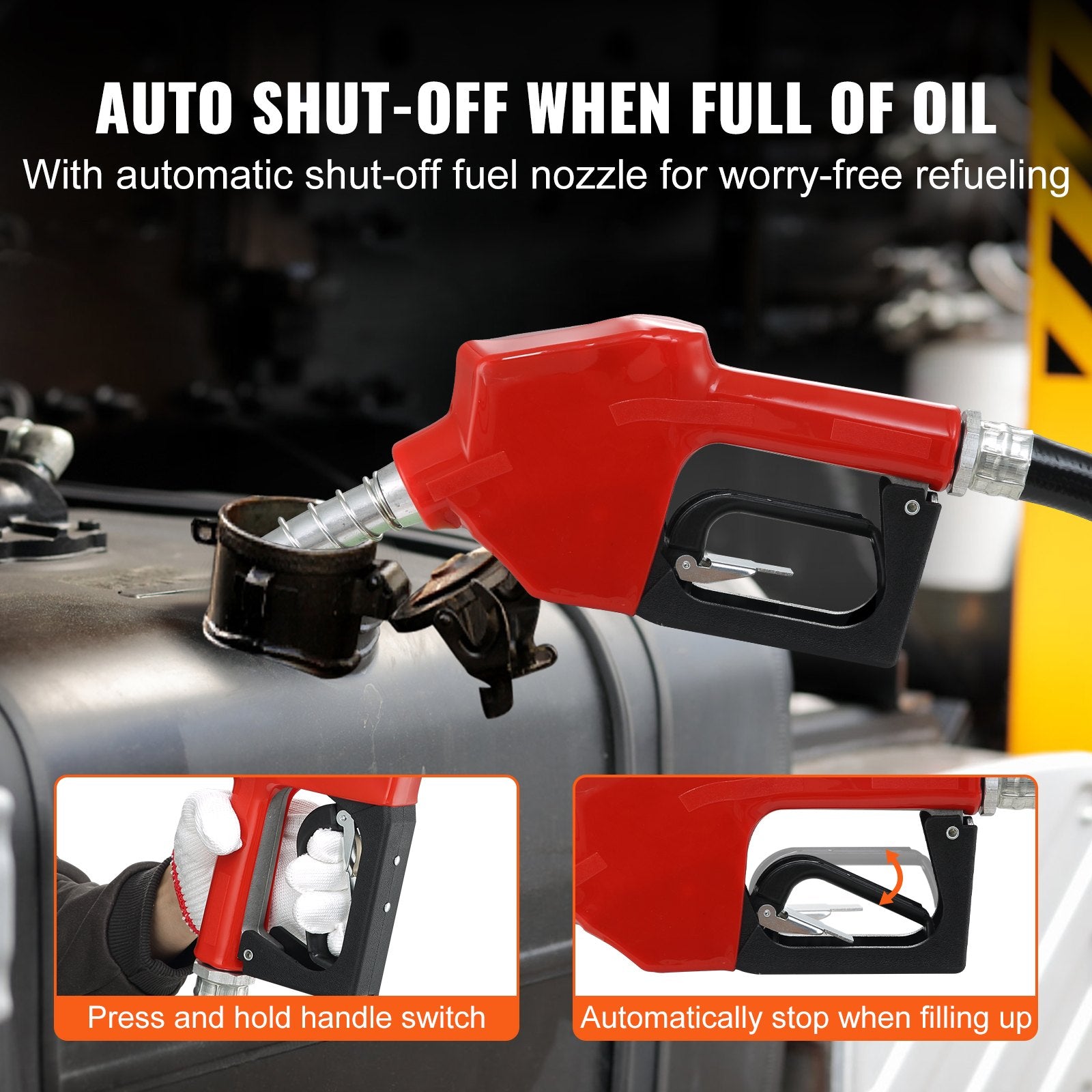 Fuel Transfer Pump, 12V DC, 10 GPM, 8 m Lift, Portable Electric Diesel Transfer Extractor Pump Kit with V952-C155W40LPM12VBIFFV9