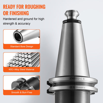 CAT40 Collet Holder ER 16/32 Collet Set, 35 PCs, SLN FMB ER16/32 APU Tool Holders Spring Steel Collet Chucks V952-CATDBCAT40ERJEC38V0