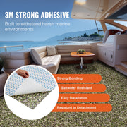 Boat Flooring, EVA Foam Boat Decking 94.5" x 23.6", Non-Slip Self-Adhesive Flooring, 31.1sq.ft 2 Rolls of V952-CBZZFHPMDDCL3Y820V0