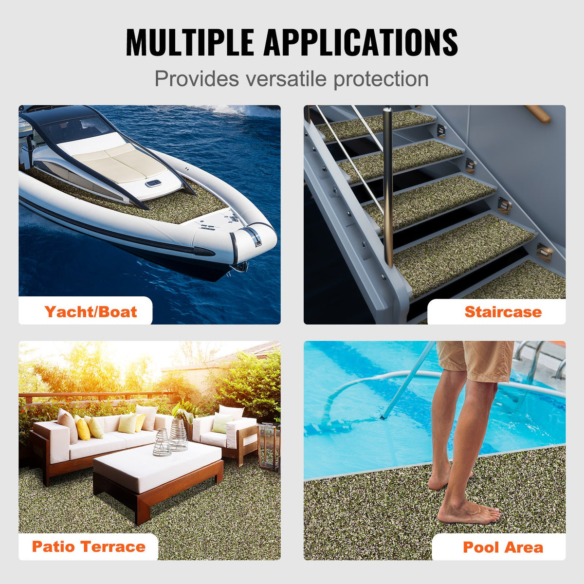 Boat Flooring, EVA Foam Boat Decking 94.5" x 23.6", Non-Slip Self-Adhesive Flooring, 31.1sq.ft 2 Rolls of V952-CBZZFHPMDDCL3Y820V0