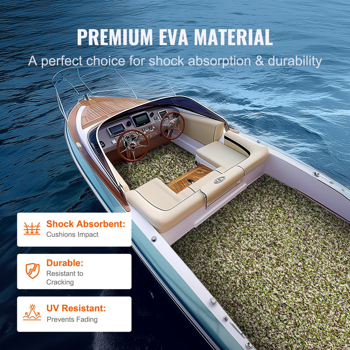 Boat Flooring, EVA Foam Boat Decking 94.5" x 35.4", Non-Slip Self-Adhesive Flooring, 23.2 sq.ft Marine Carpet V952-CBZZFHPMDDCLBJS48V0