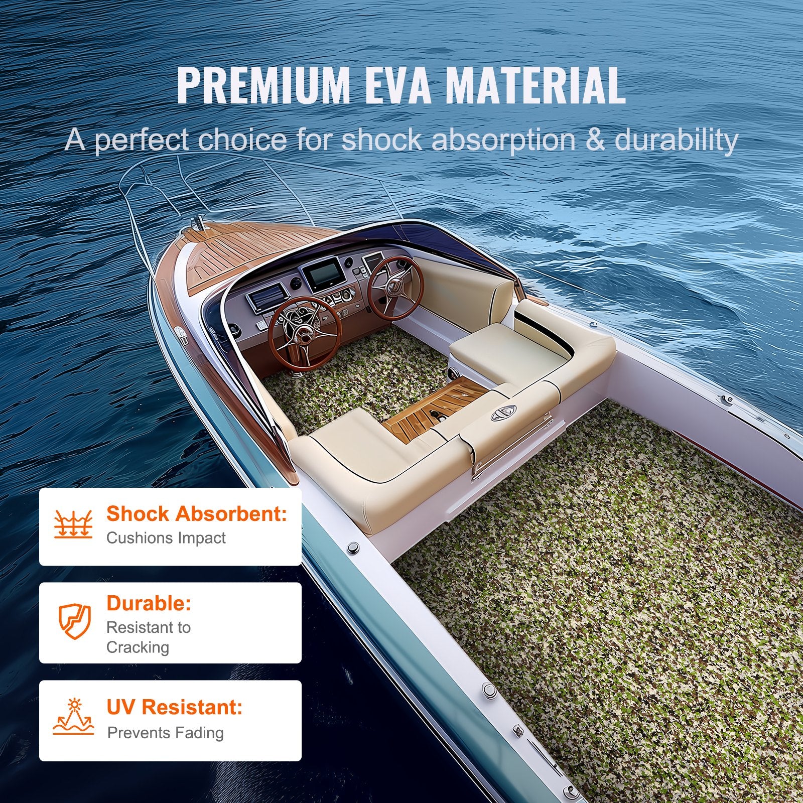 Boat Flooring, EVA Foam Boat Decking 94.5" x 35.4", Non-Slip Self-Adhesive Flooring, 23.2 sq.ft Marine Carpet V952-CBZZFHPMDDCLBJS48V0