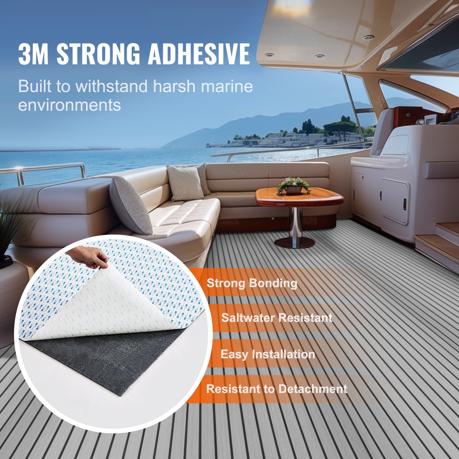 Boat Flooring, EVA Foam Boat Decking 94.5" x 35.4", Non-Slip Self-Adhesive Flooring, 23.2 sq.ft Marine Carpet V952-CBZZFHPMDDHSS4TPHV0