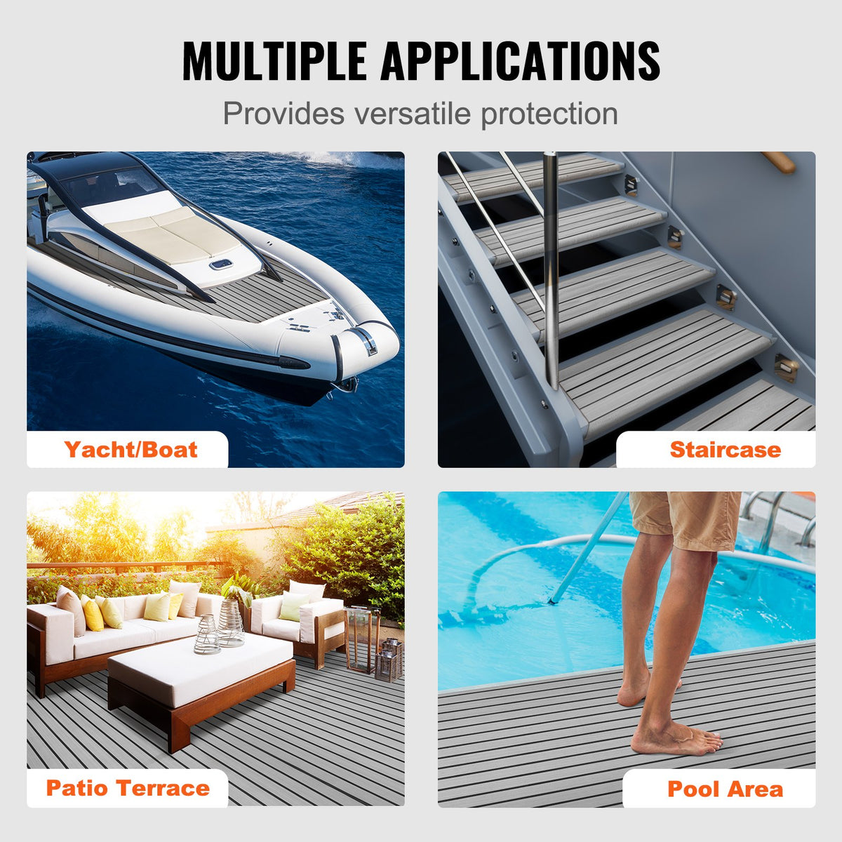 Boat Flooring, EVA Foam Boat Decking 94.5" x 35.4", Non-Slip Self-Adhesive Flooring, 23.2 sq.ft Marine Carpet V952-CBZZFHPMDDHSS4TPHV0
