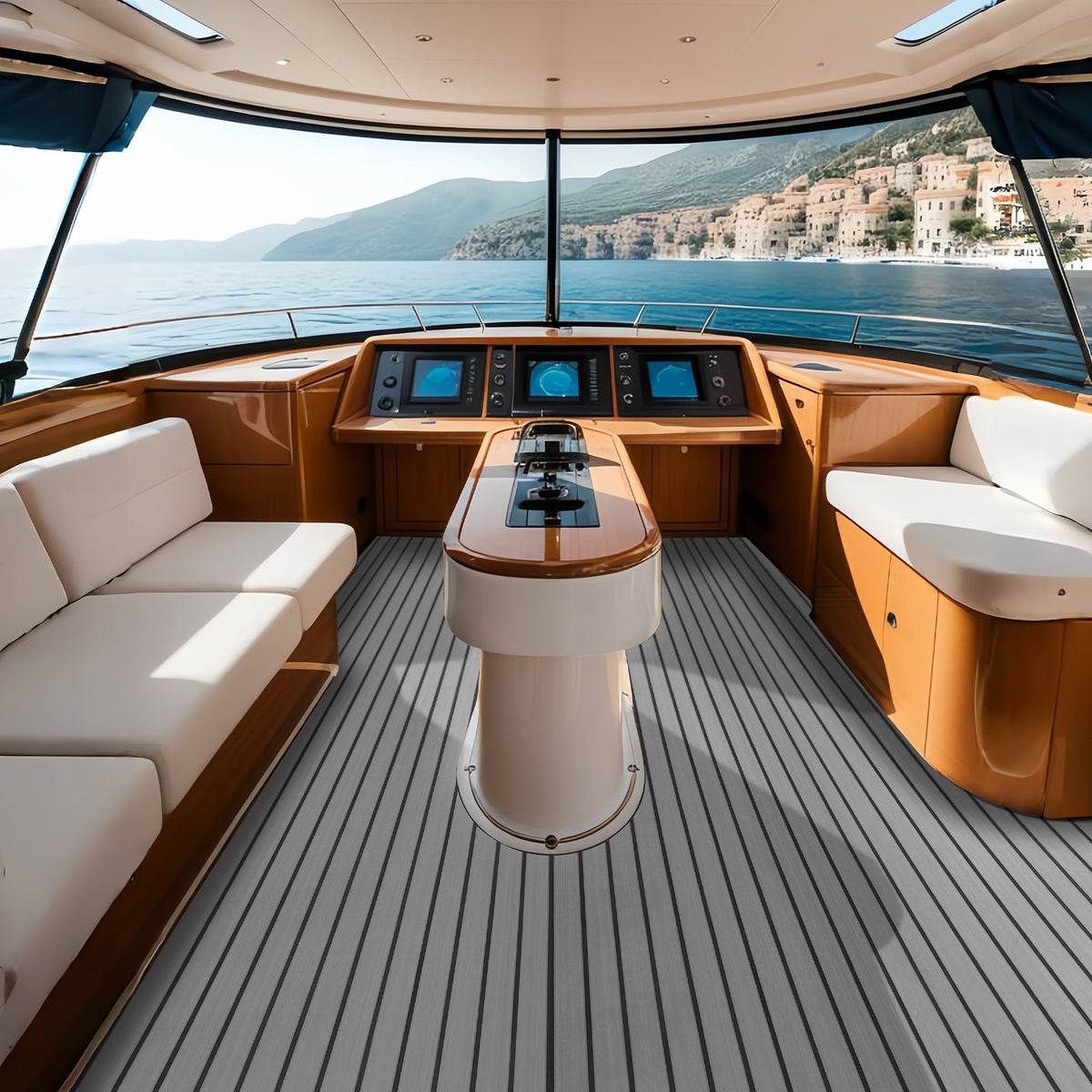 Boat Flooring, EVA Foam Boat Decking 94.5" x 35.4", Non-Slip Self-Adhesive Flooring, 23.2 sq.ft Marine Carpet V952-CBZZFHPMDDHSS4TPHV0