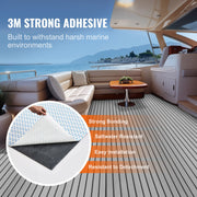 Boat Flooring, EVA Foam Boat Decking 94.5" x 45.7", Non-Slip Self-Adhesive Flooring, 29.9 sq.ft Marine Carpet V952-CBZZFHPMDDHSZQ449V0
