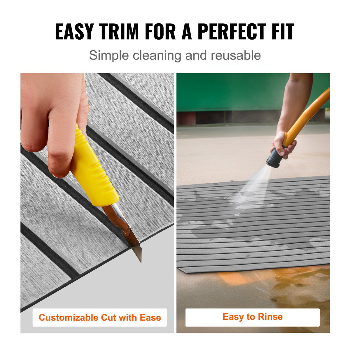 Boat Flooring, EVA Foam Boat Decking 94.5" x 45.7", Non-Slip Self-Adhesive Flooring, 29.9 sq.ft Marine Carpet V952-CBZZFHPMDDHSZQ449V0