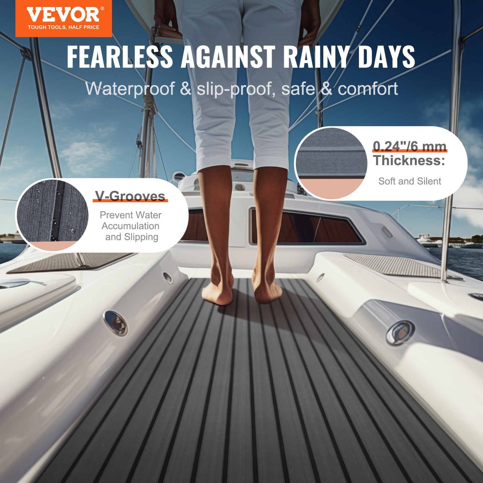 Boat Flooring, EVA Foam Boat Decking 94.5" x 17.7", Non-Slip Self-Adhesive Flooring, 11.6 sq.ft Marine Carpet V952-CBZZFHPMDDSHB22H2V0