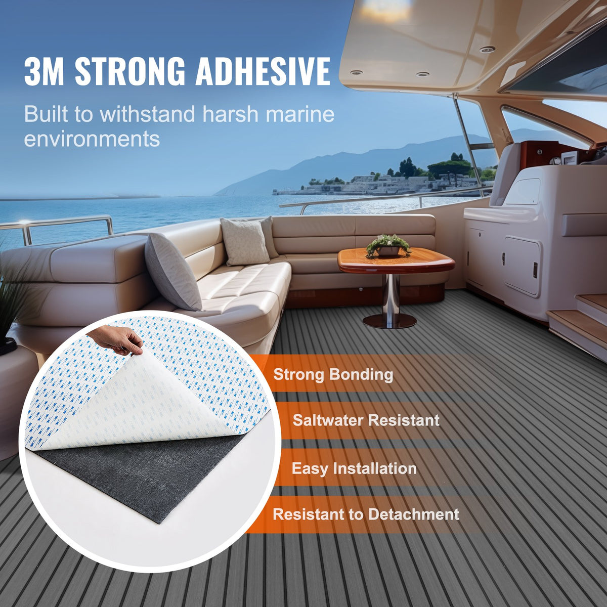 Boat Flooring, EVA Foam Boat Decking 94.5" x 17.7", Non-Slip Self-Adhesive Flooring, 11.6 sq.ft Marine Carpet V952-CBZZFHPMDDSHB22H2V0
