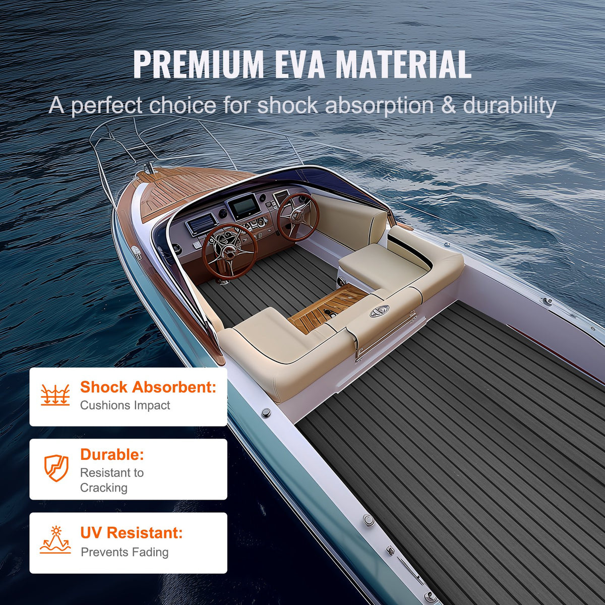 Boat Flooring, EVA Foam Boat Decking 94.5" x 17.7", Non-Slip Self-Adhesive Flooring, 11.6 sq.ft Marine Carpet V952-CBZZFHPMDDSHB22H2V0