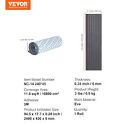 Boat Flooring, EVA Foam Boat Decking 94.5" x 17.7", Non-Slip Self-Adhesive Flooring, 11.6 sq.ft Marine Carpet V952-CBZZFHPMDDSHB22H2V0
