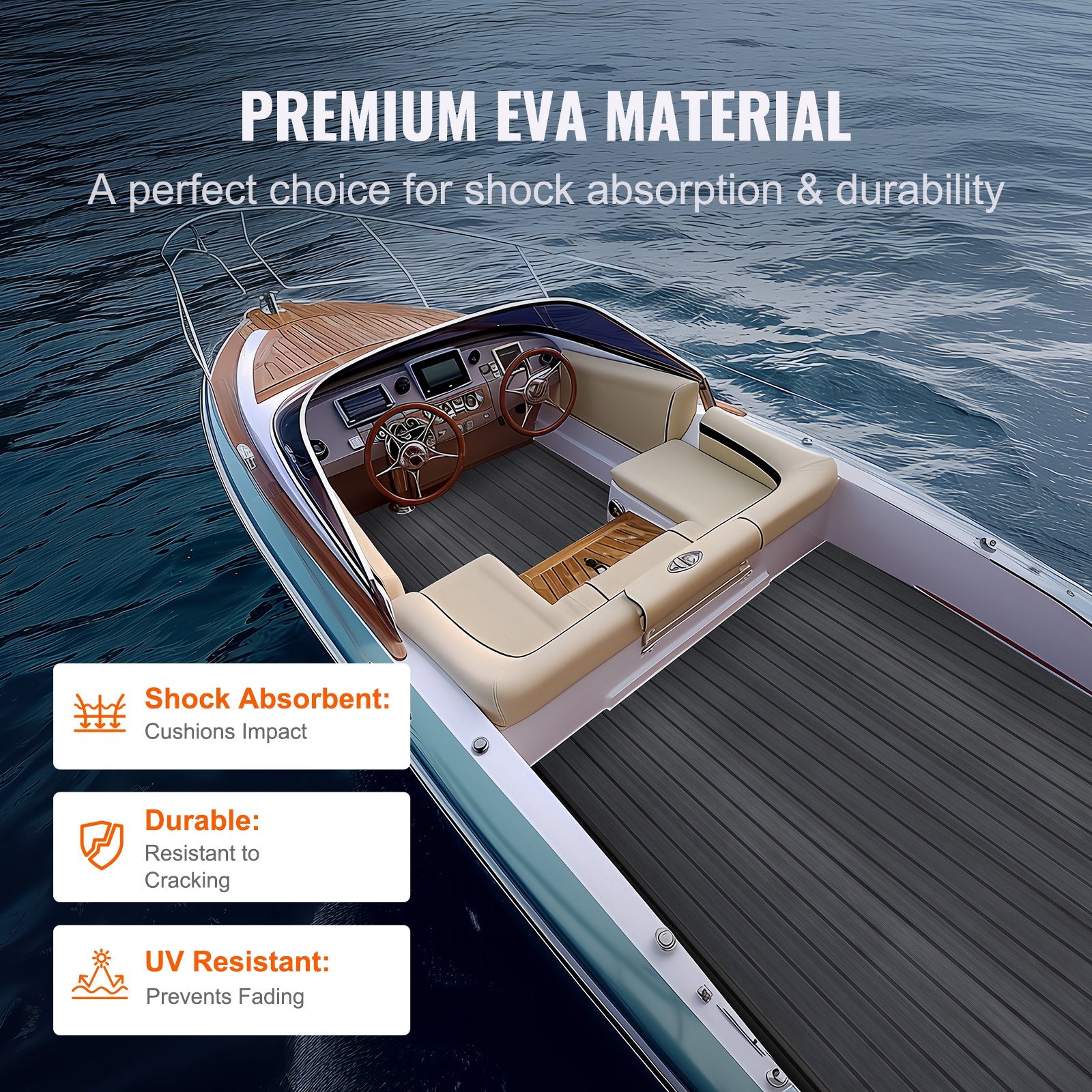 Boat Flooring, EVA Foam Boat Decking 94.5" x 23.6", Non-Slip Self-Adhesive Flooring, 15.5 sq.ft Marine Carpet V952-CBZZFHPMDDSHB8RTKV0