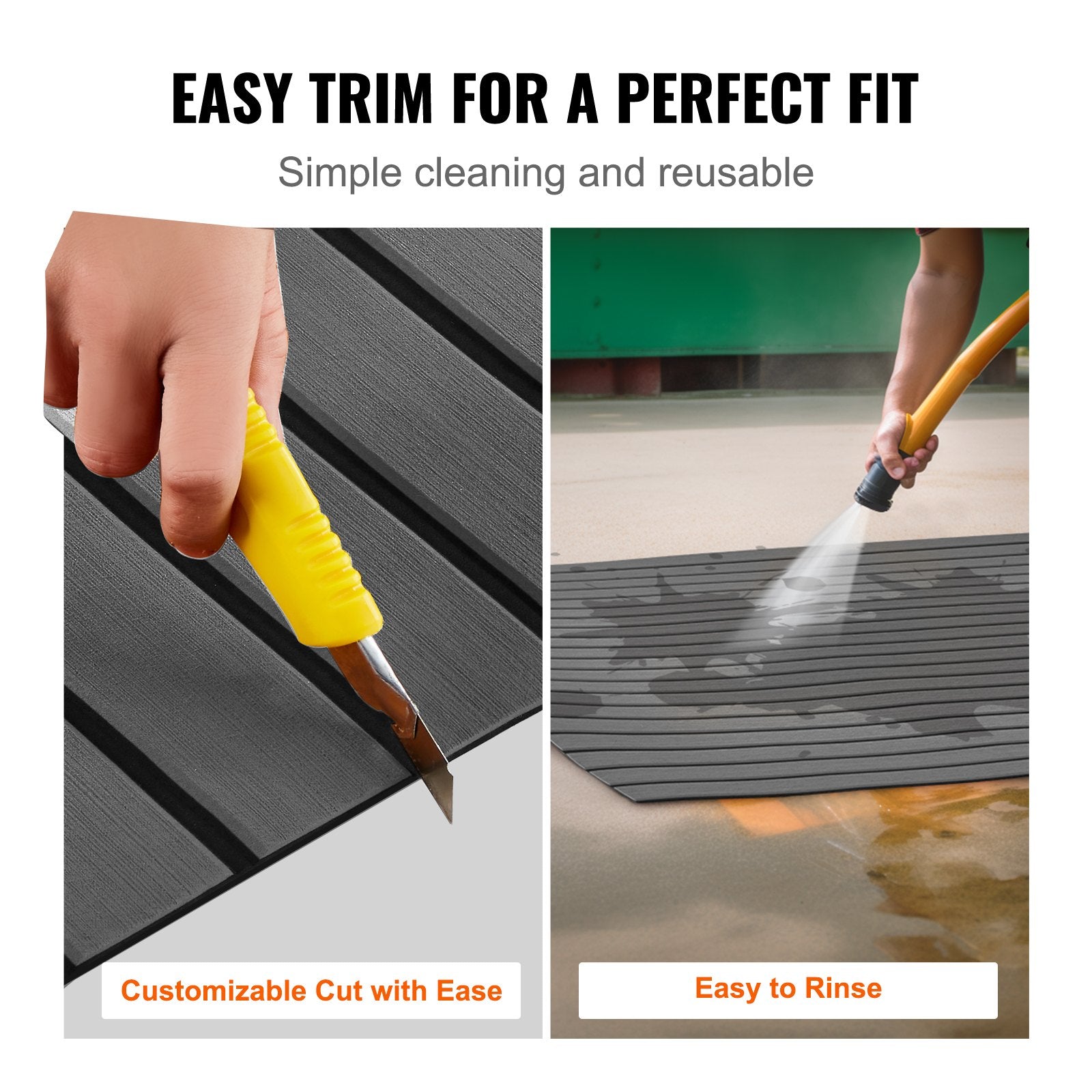 Boat Flooring, EVA Foam Boat Decking 94.5" x 23.6", Non-Slip Self-Adhesive Flooring, 15.5 sq.ft Marine Carpet V952-CBZZFHPMDDSHB8RTKV0