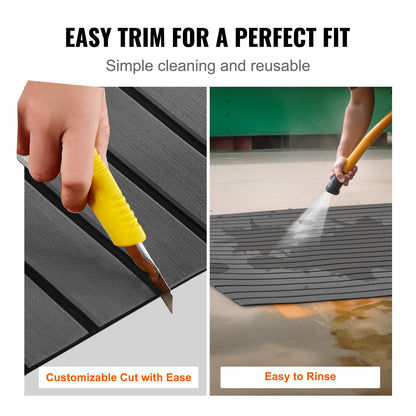 Boat Flooring, EVA Foam Boat Decking 94.5" x 23.6", Non-Slip Self-Adhesive Flooring, 15.5 sq.ft Marine Carpet V952-CBZZFHPMDDSHB8RTKV0