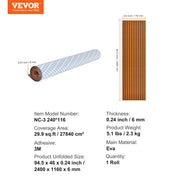 Boat Flooring, EVA Foam Boat Decking 94.5" x 46", Non-Slip Self-Adhesive Flooring, 29.9 sq.ft Marine Carpet V952-CBZZFHPMDDZSP166PV0