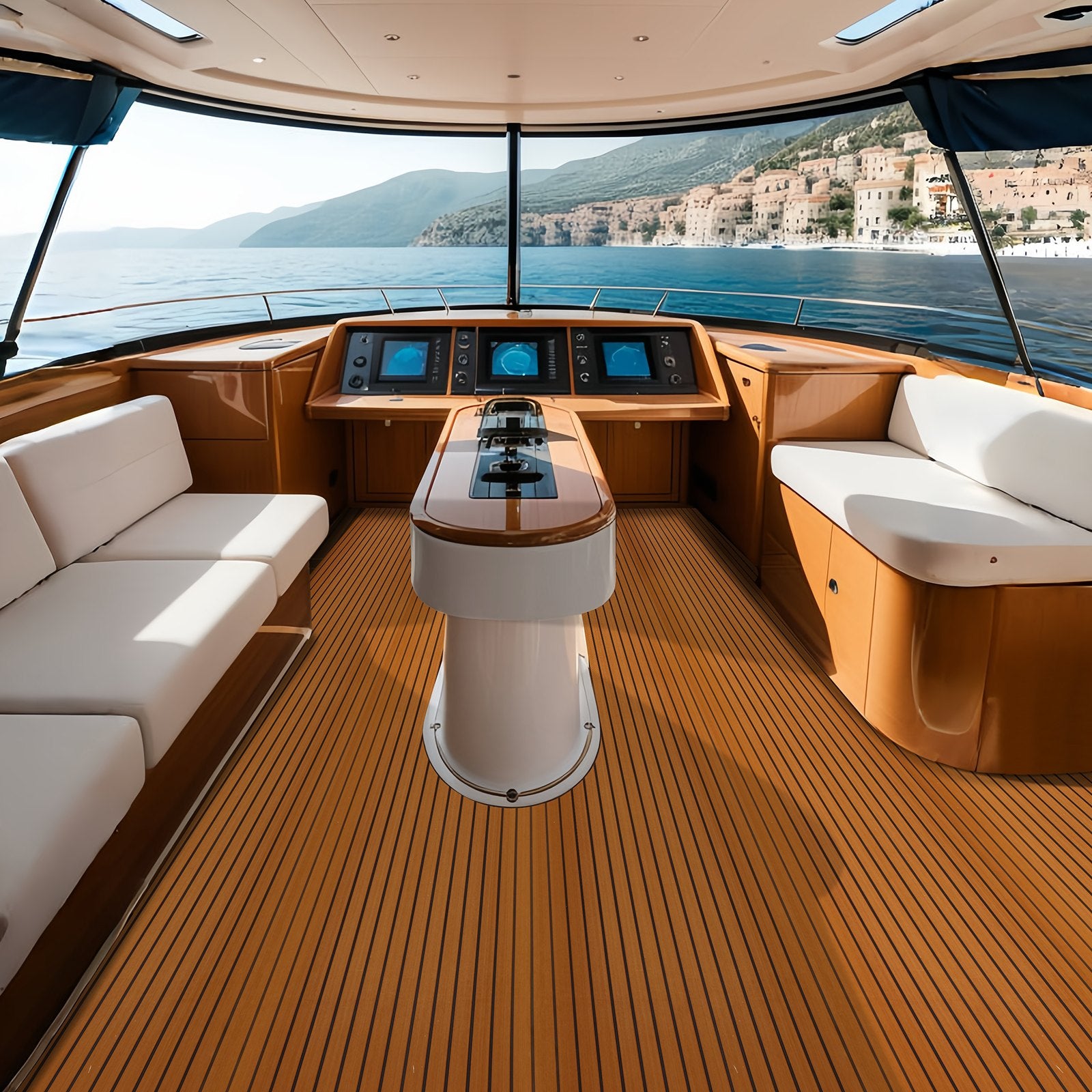 Boat Flooring, EVA Foam Boat Decking 94.5" x 46", Non-Slip Self-Adhesive Flooring, 29.9 sq.ft Marine Carpet V952-CBZZFHPMDDZSP166PV0