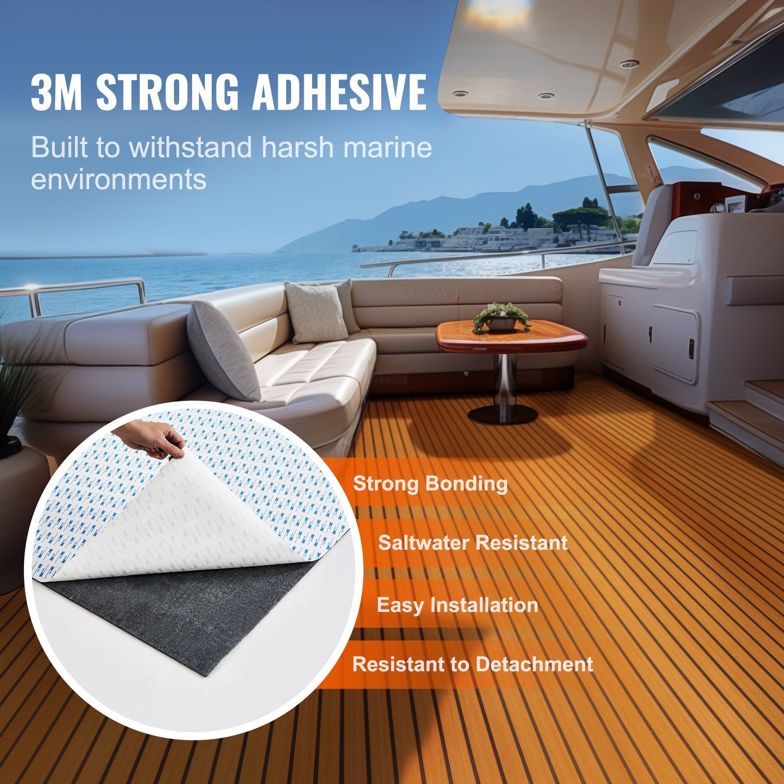 Boat Flooring, EVA Foam Boat Decking 94.5" x 35.4", Non-Slip Self-Adhesive Flooring, 23.2 sq.ft Marine Carpet V952-CBZZFHPMDDZSW620PV0