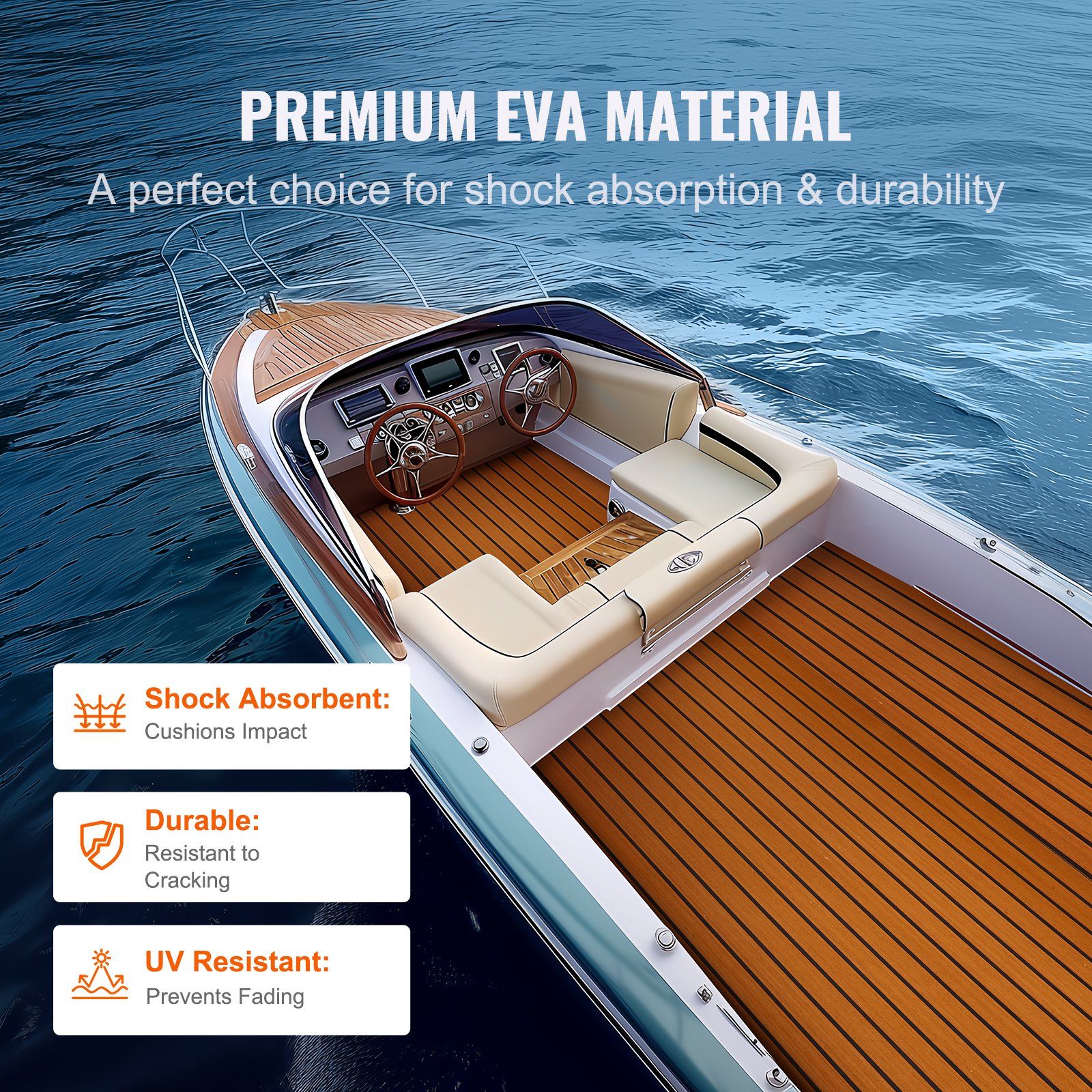 Boat Flooring, EVA Foam Boat Decking 94.5" x 35.4", Non-Slip Self-Adhesive Flooring, 23.2 sq.ft Marine Carpet V952-CBZZFHPMDDZSW620PV0