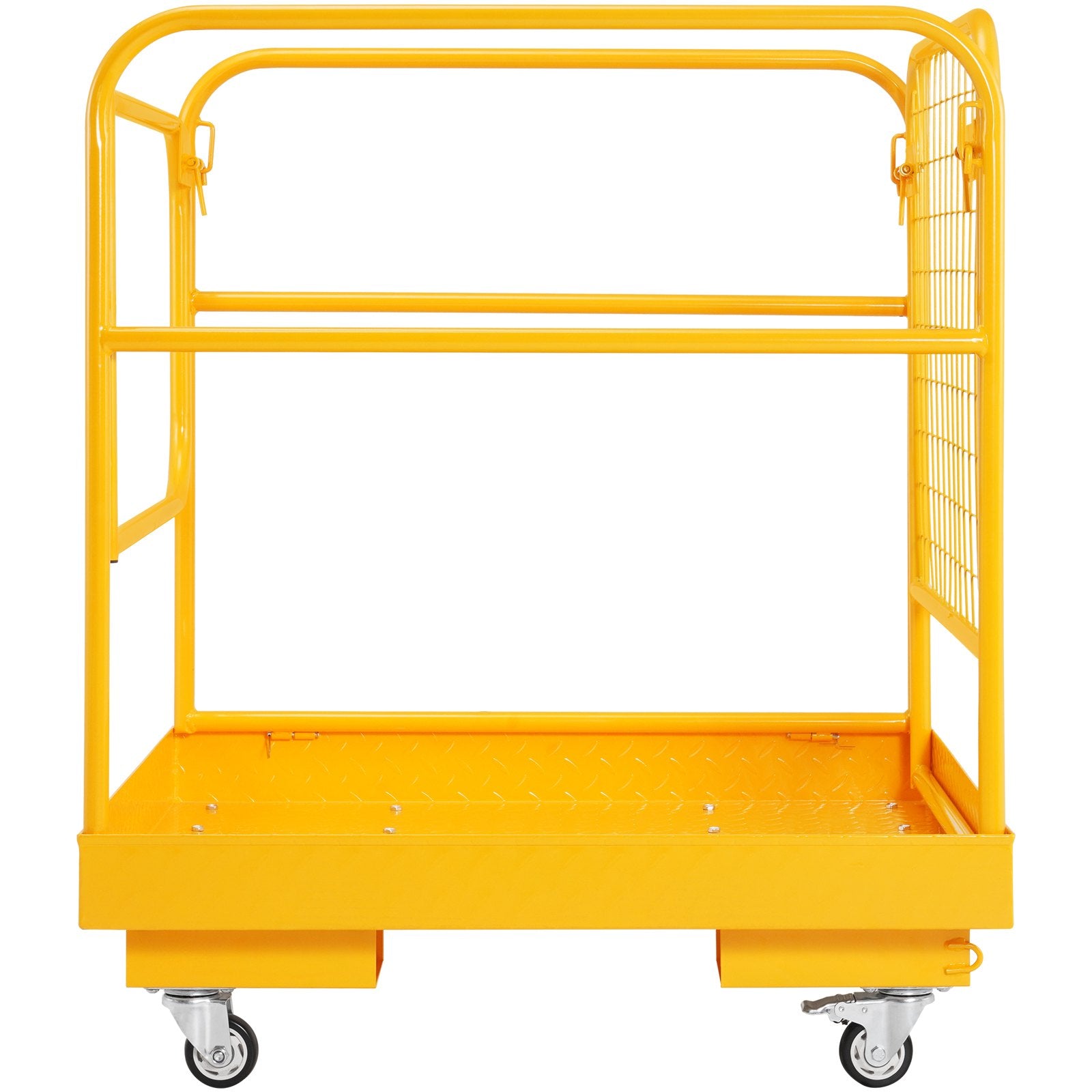 Forklift Safety Cage, 544 kg Load Capacity, 92 x 92 cm Folding Forklift Work Platform with Lockable Swivel V952-CCGZPTCWMS112KVAFV0