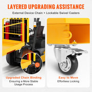 Forklift Safety Cage, 544 kg Load Capacity, 92 x 92 cm Folding Forklift Work Platform with Lockable Swivel V952-CCGZPTCWMS112KVAFV0