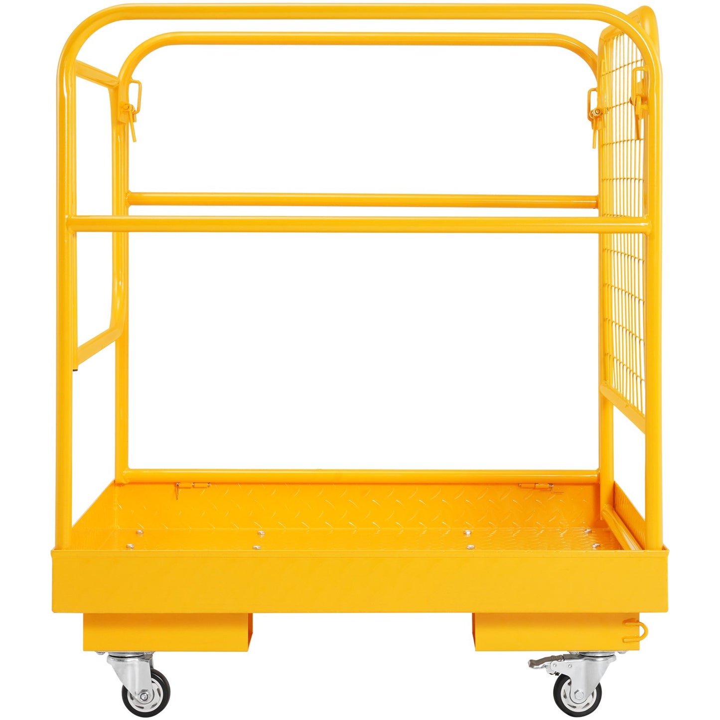 Forklift Safety Cage, 544 kg Load Capacity, 92 x 92 cm Folding Forklift Work Platform with Lockable Swivel V952-CCGZPTCWMS112KVAFV0