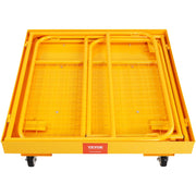 Forklift Safety Cage, 544 kg Load Capacity, 92 x 92 cm Folding Forklift Work Platform with Lockable Swivel V952-CCGZPTCWMS112KVAFV0