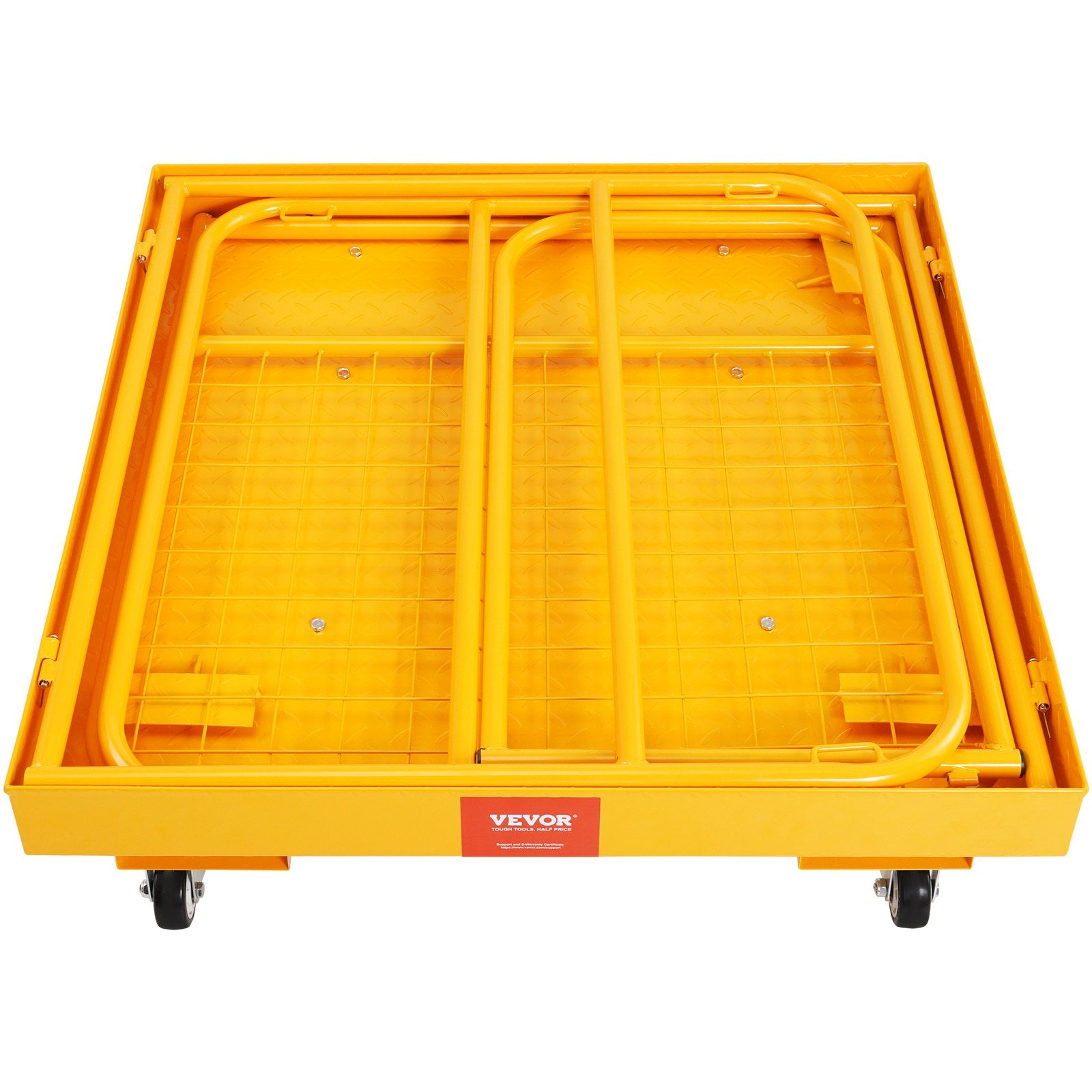 Forklift Safety Cage, 544 kg Load Capacity, 92 x 92 cm Folding Forklift Work Platform with Lockable Swivel V952-CCGZPTCWMS112KVAFV0