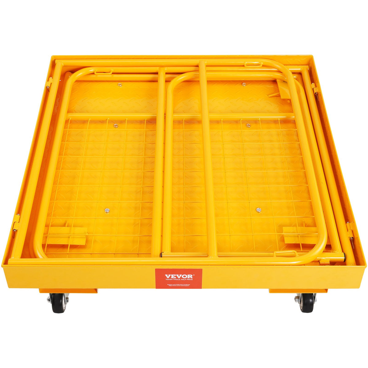 Forklift Safety Cage, 544 kg Load Capacity, 92 x 92 cm Folding Forklift Work Platform with Lockable Swivel V952-CCGZPTCWMS112KVAFV0
