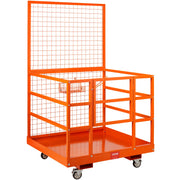 Forklift Safety Cage Work Platform 43X45in 1400lbs w/ Wheels for Aerial V952-CCGZPTCYMS214BM9RV0