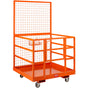 Forklift Safety Cage Work Platform 43X45in 1400lbs w/ Wheels for Aerial V952-CCGZPTCYMS214BM9RV0