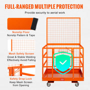 Forklift Safety Cage Work Platform 43X45in 1400lbs w/ Wheels for Aerial V952-CCGZPTCYMS214BM9RV0