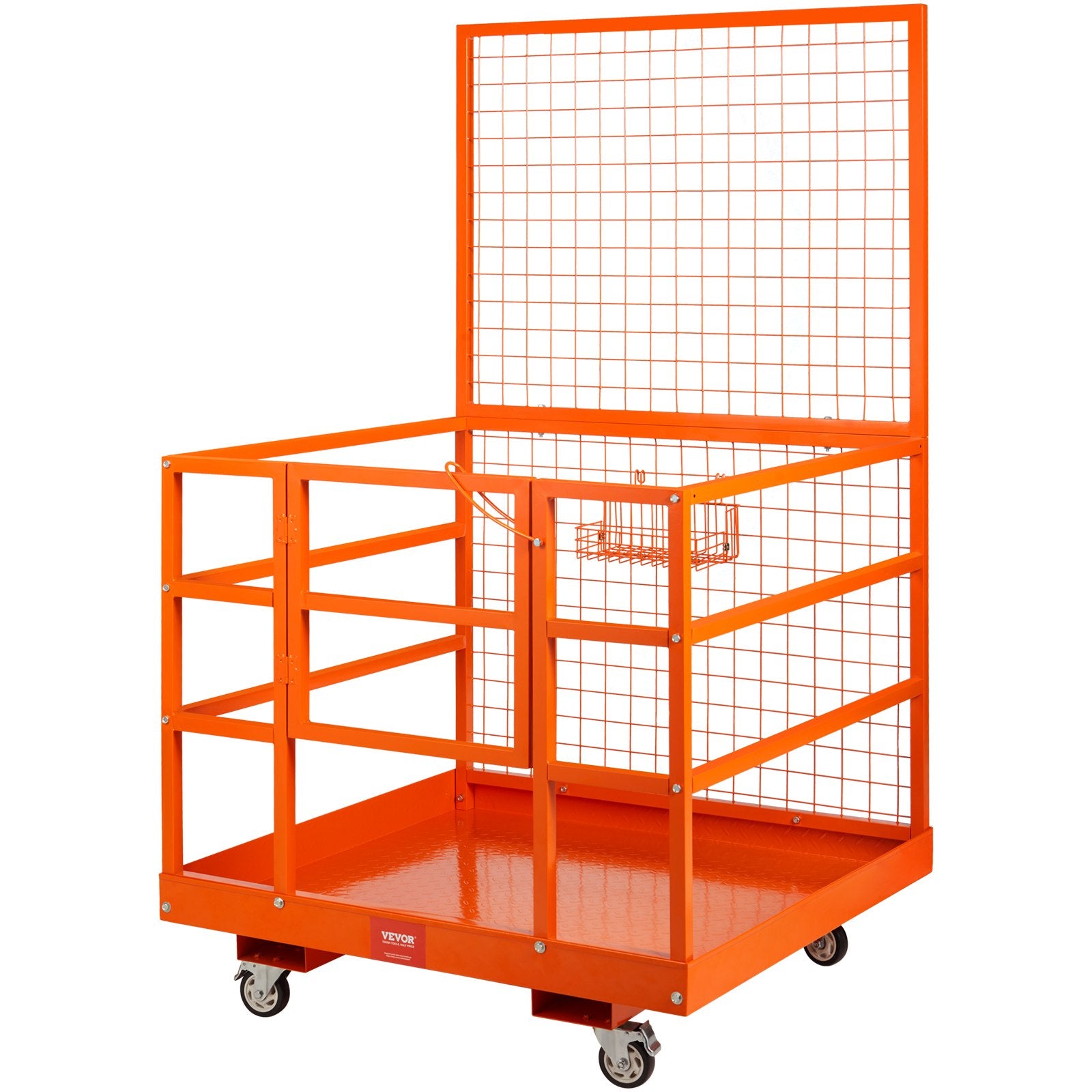 Forklift Safety Cage Work Platform 43X45in 1400lbs w/ Wheels for Aerial V952-CCGZPTCYMS214BM9RV0