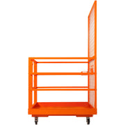 Forklift Safety Cage Work Platform 43X45in 1400lbs w/ Wheels for Aerial V952-CCGZPTCYMS214BM9RV0