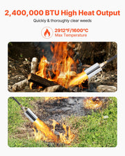 Propane Weed Torch Burner Ice Snow Melter 2400000 BTU 3 m Hose Portable V952-CCHJHJTZ34IN8G42R001V0