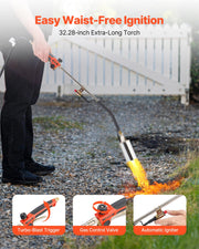 Propane Weed Torch Burner Ice Snow Melter 2400000 BTU 3 m Hose Portable V952-CCHJHJTZ34IN8G42R001V0