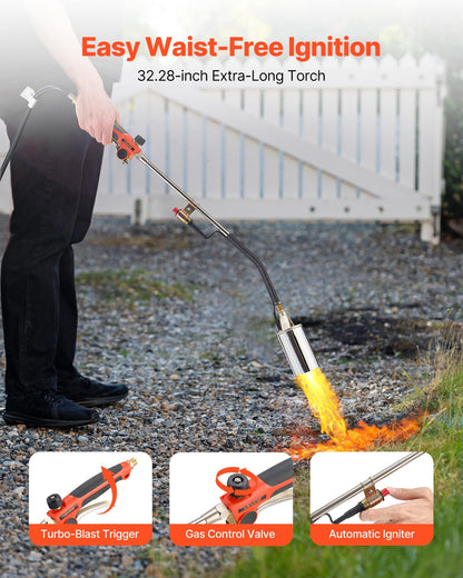 Propane Weed Torch Burner Ice Snow Melter 2400000 BTU 3 m Hose Portable V952-CCHJHJTZ34IN8G42R001V0
