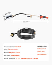 Propane Weed Torch Burner Ice Snow Melter 2400000 BTU 3 m Hose Portable V952-CCHJHJTZ34IN8G42R001V0