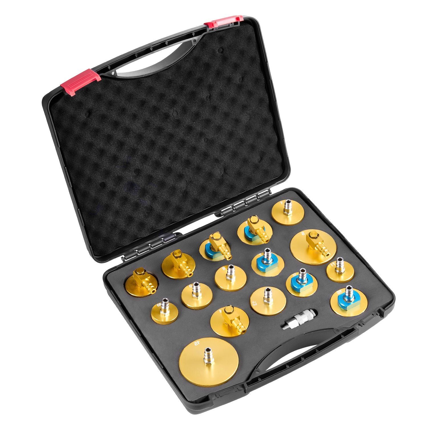 Brake Master Bleeder Kit, 17 Pcs, Professional Brake Bleeder Adapter Set with Complete Kit & Handle, Durable V952-CCYGHSPQTJ17GSTKOV0