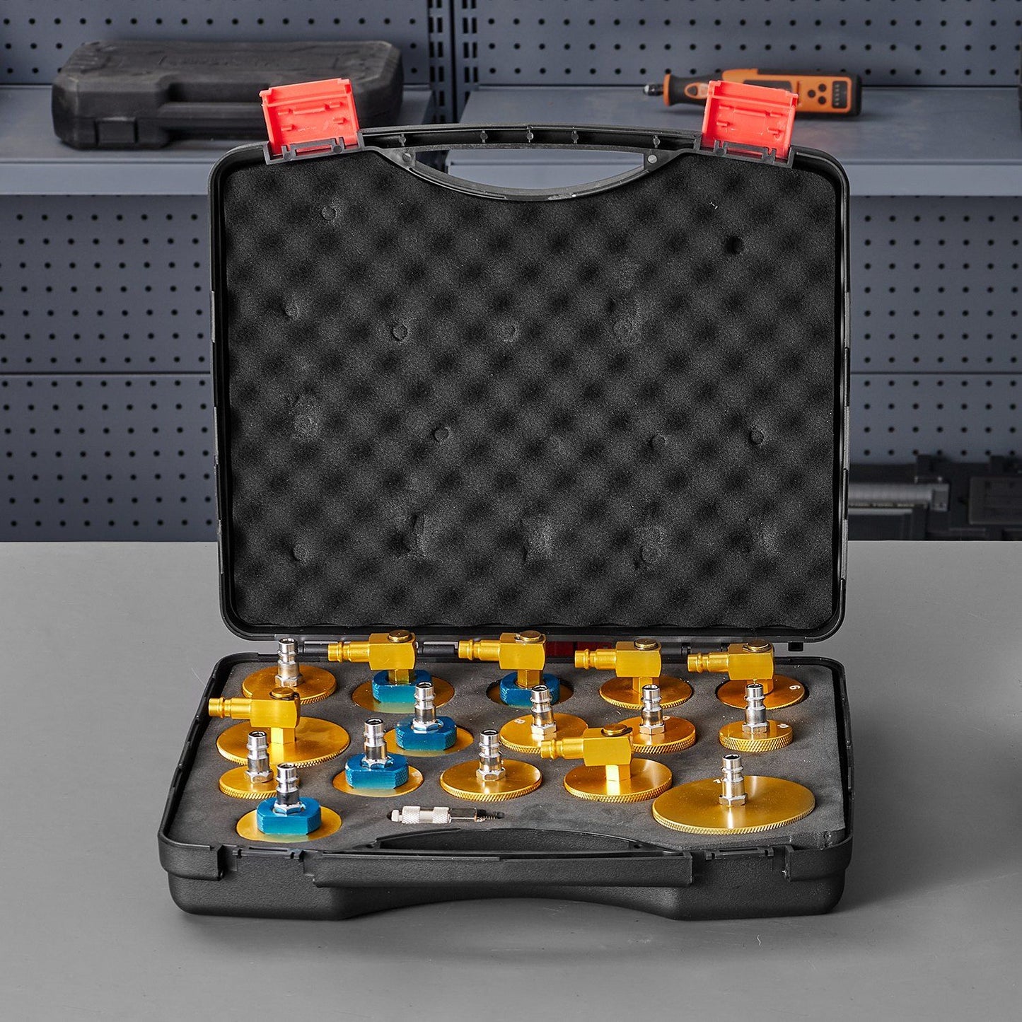 Brake Master Bleeder Kit, 17 Pcs, Professional Brake Bleeder Adapter Set with Complete Kit & Handle, Durable V952-CCYGHSPQTJ17GSTKOV0