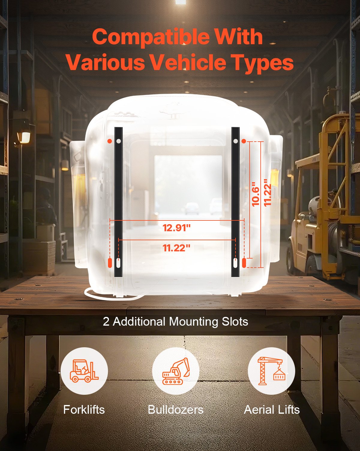Universal Forklift Seat, Tractor Suspension Seat with Adjustable Back, Armrest, Headrest & Safety Belt, V952-CCZYCGKFSAQDCVTP9V0