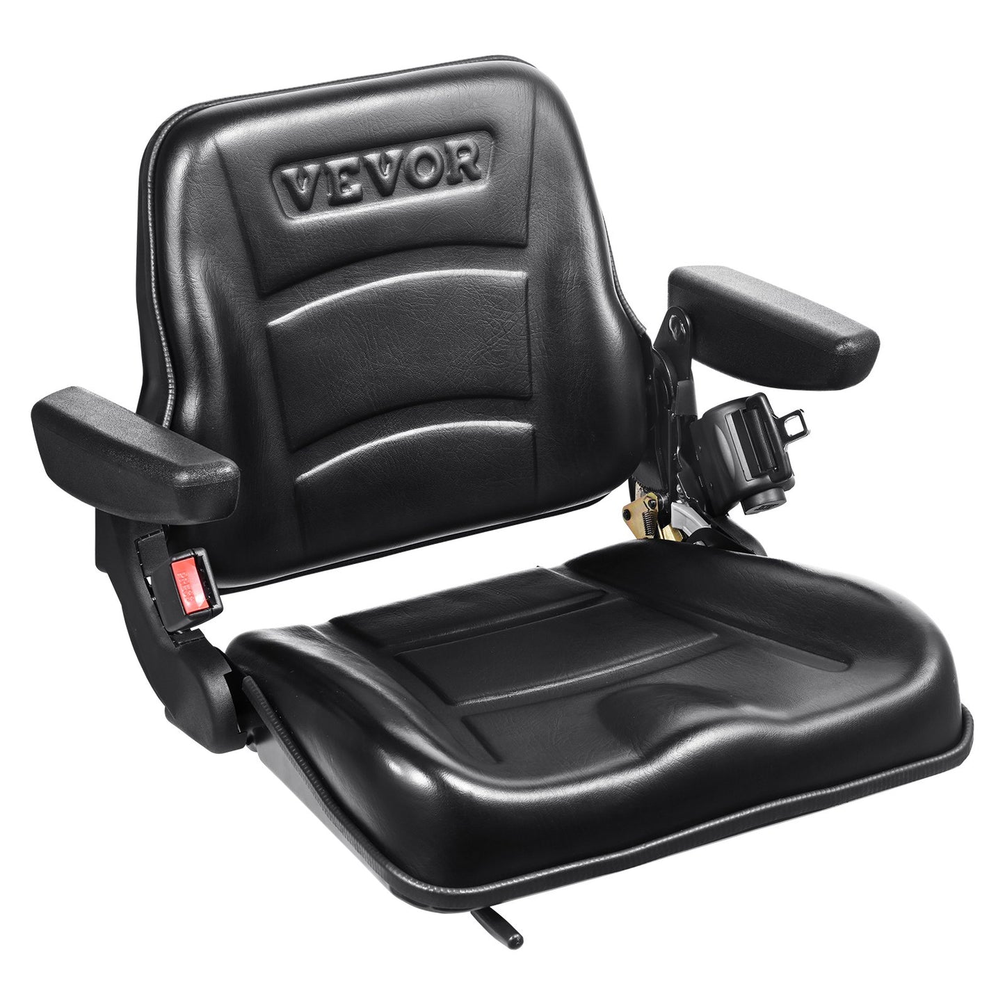 Universal Forklift Seat, Fold Down Tractor Seat with Adjustable Angle Back, Micro Switch, Seatbelt and V952-CCZYCGKFSAQDUWMNSV0