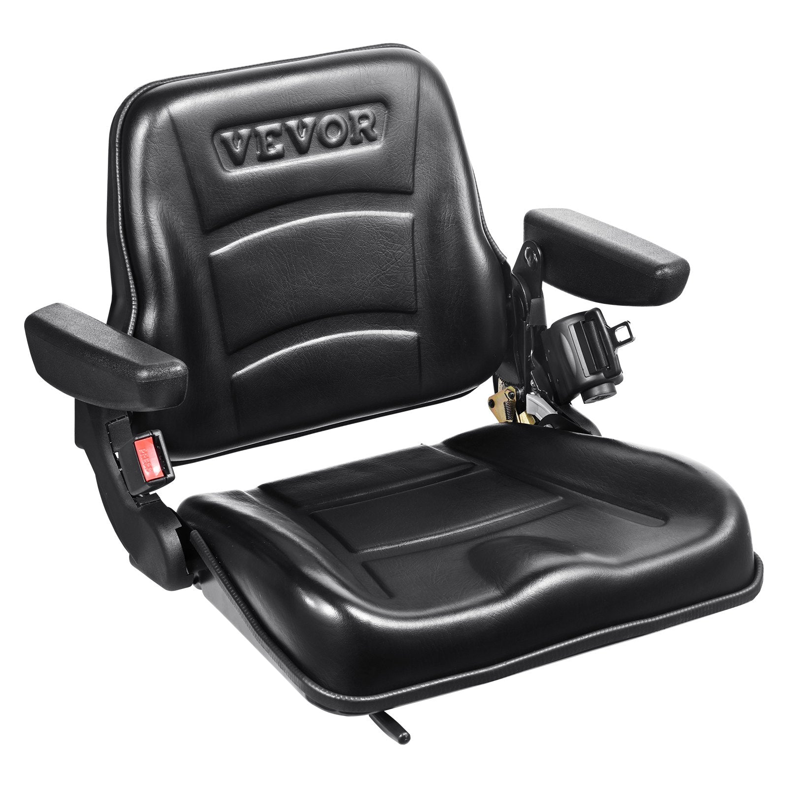 Universal Forklift Seat, Fold Down Tractor Seat with Adjustable Angle Back, Micro Switch, Seatbelt and V952-CCZYCGKFSAQDUWMNSV0