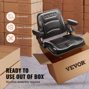 Universal Forklift Seat, Fold Down Tractor Seat with Adjustable Angle Back, Micro Switch, Seatbelt and V952-CCZYCGKFSAQDUWMNSV0