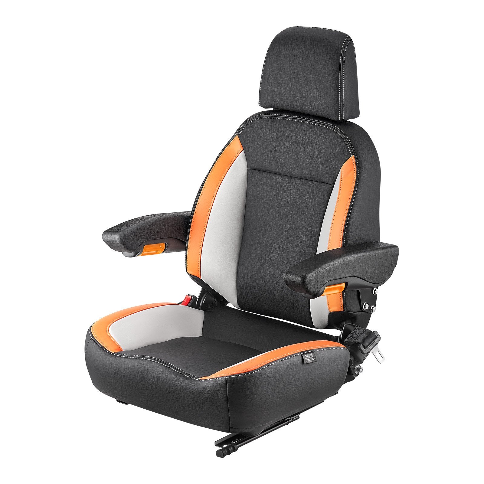 Forklift Seat Mower Tractor Seat Adjustable Back Seatbelt & Headrest V952-CCZYCGKFSAQDXWZDKV0